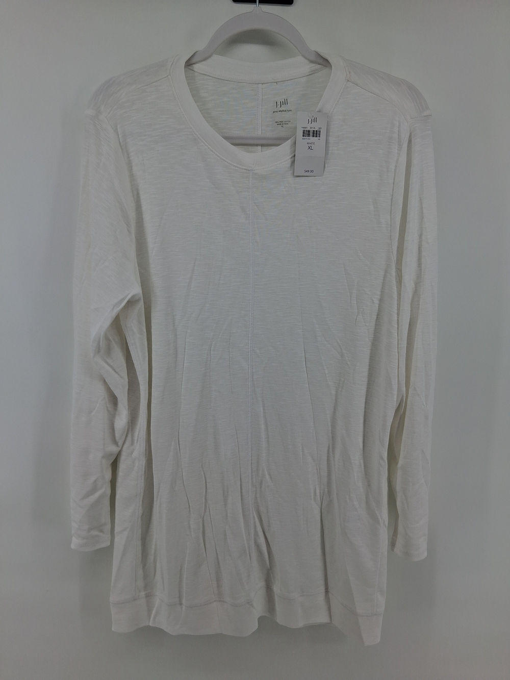 J. Jill White Long Sleeve Tunic Top